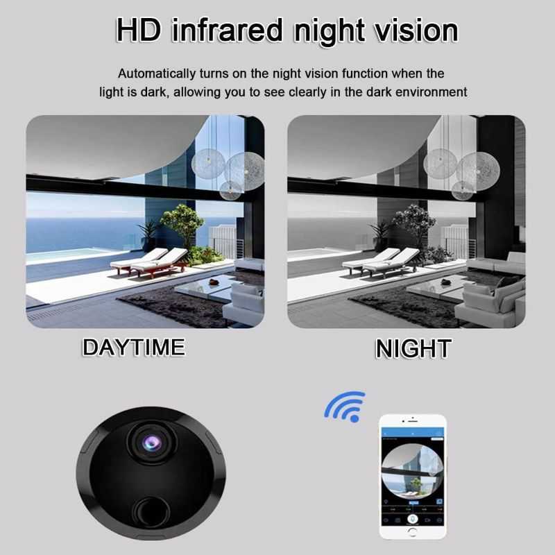 مینی دوربین نظارتی بی‌سیم YAERLE با کیفیت Full HD 1080P، دید در شب و ضبط هوشمند