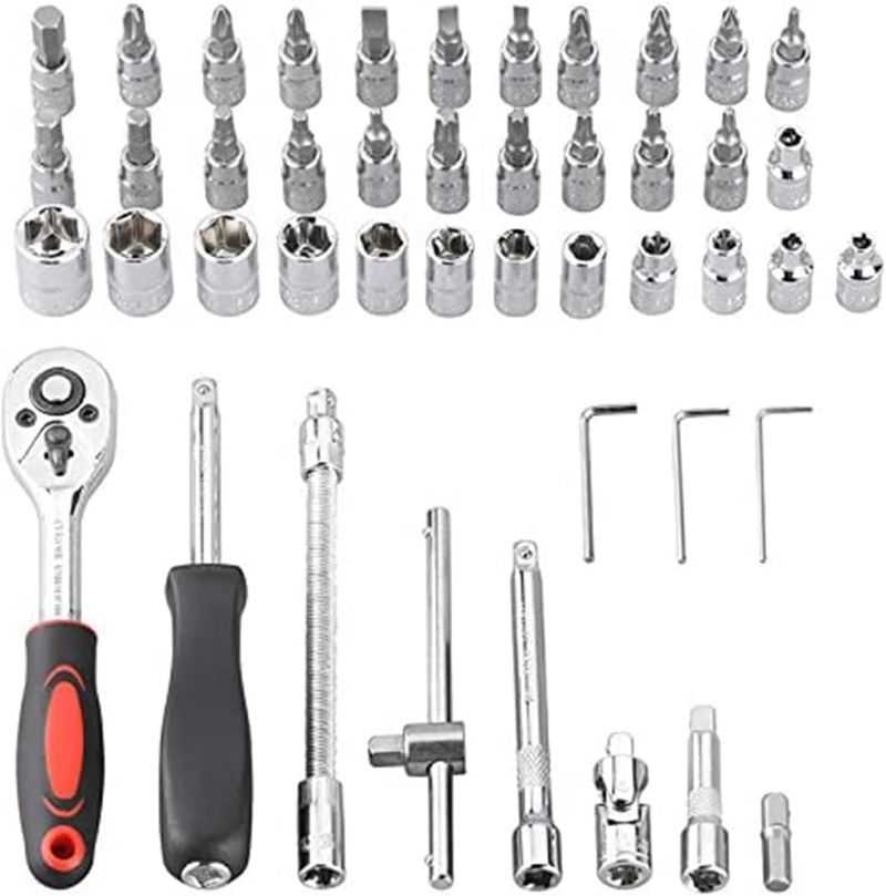 ست آچار بکس 46 پارچه خودرو مدل Ratchet Socket Set | مجموعه ابزار تعمیرات خودرو و موتور