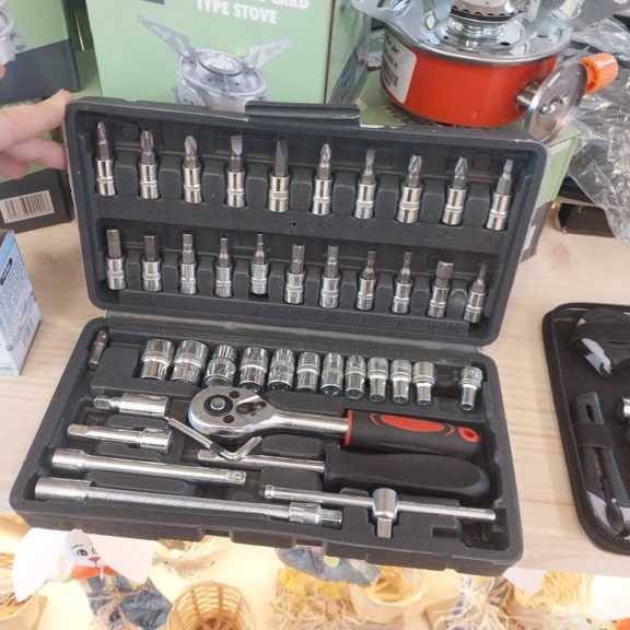 ست آچار بکس 46 پارچه خودرو مدل Ratchet Socket Set | مجموعه ابزار تعمیرات خودرو و موتور