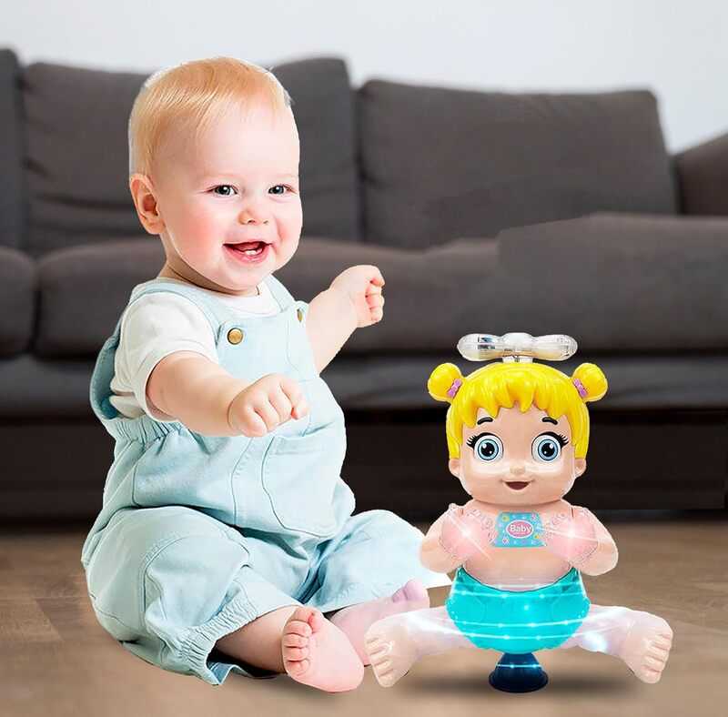 عروسک رقصنده موزیکال VGRASSP با نور، موسیقی و چرخش 360 درجه برای کودکان