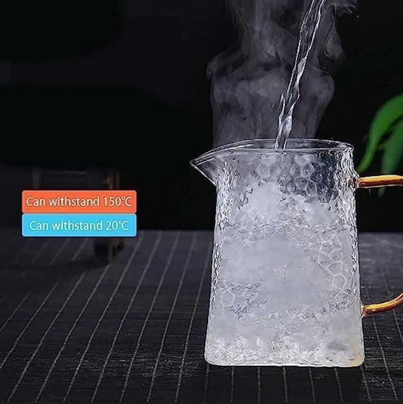 قوری شیشه‌ای پیرکس 950 میلی‌لیتر با فیلتر استیل ضد زنگ