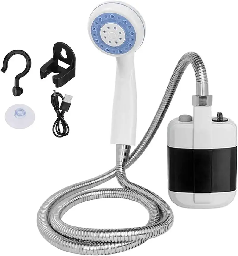 دوش کمپینگ شارژی SPORTARC | دوش سفری قابل حمل با پمپ USB و باتری 2200mAh برای کمپ، سفر و طبیعت‌گردی