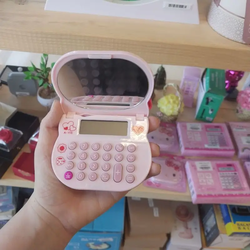 ماشین حساب کیتی Hello Kitty دخترانه دردار با آینه