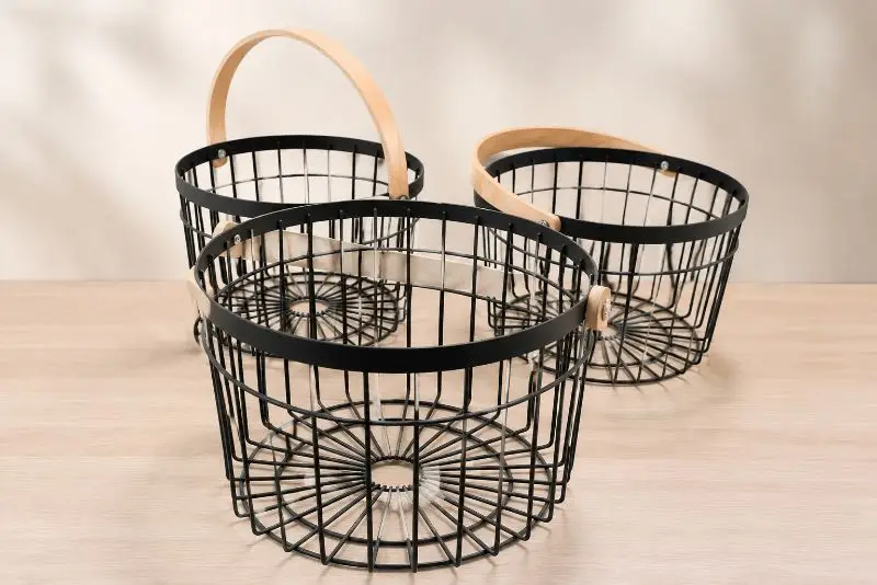 سبد فلزی گرد مشکی IKEA
