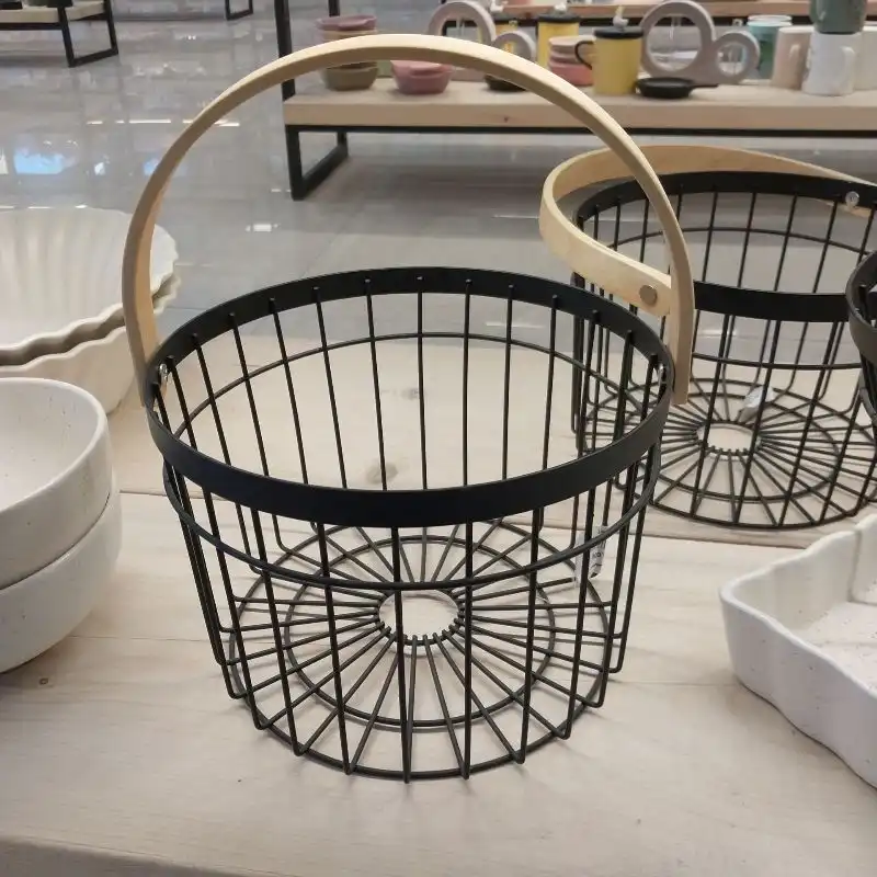 سبد فلزی گرد مشکی IKEA