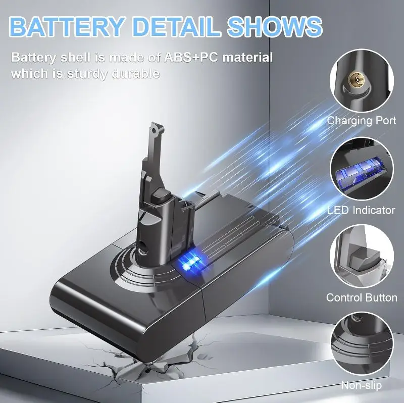 باتری جاروبرقی دایسون V6 برند UGREEN ظرفیت 2500mAh