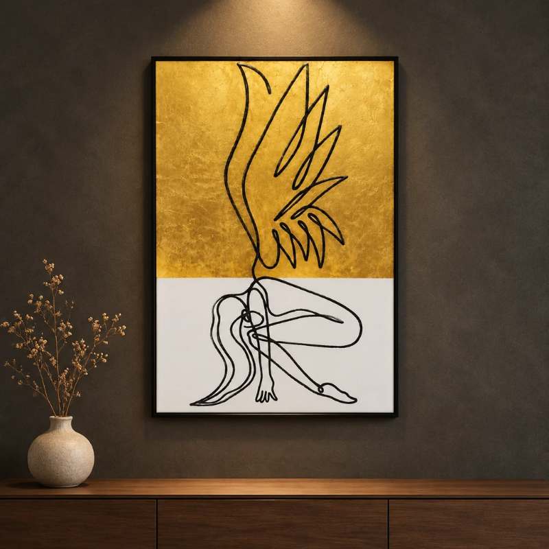 تابلو برجسته طرح فرشته Angel سایز 74 × 108