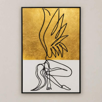 تابلو برجسته طرح فرشته Angel سایز 74 × 108