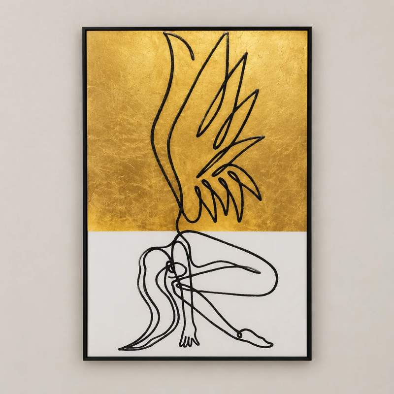 تابلو برجسته طرح فرشته Angel سایز 74 × 108