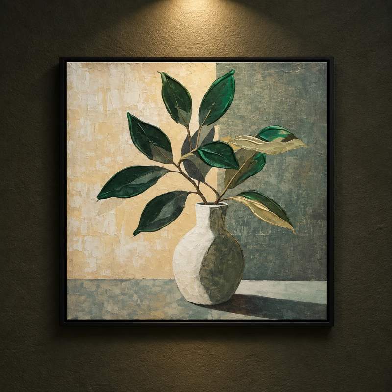 تابلو بوم طرح گلدان –  سایز 83 × 83