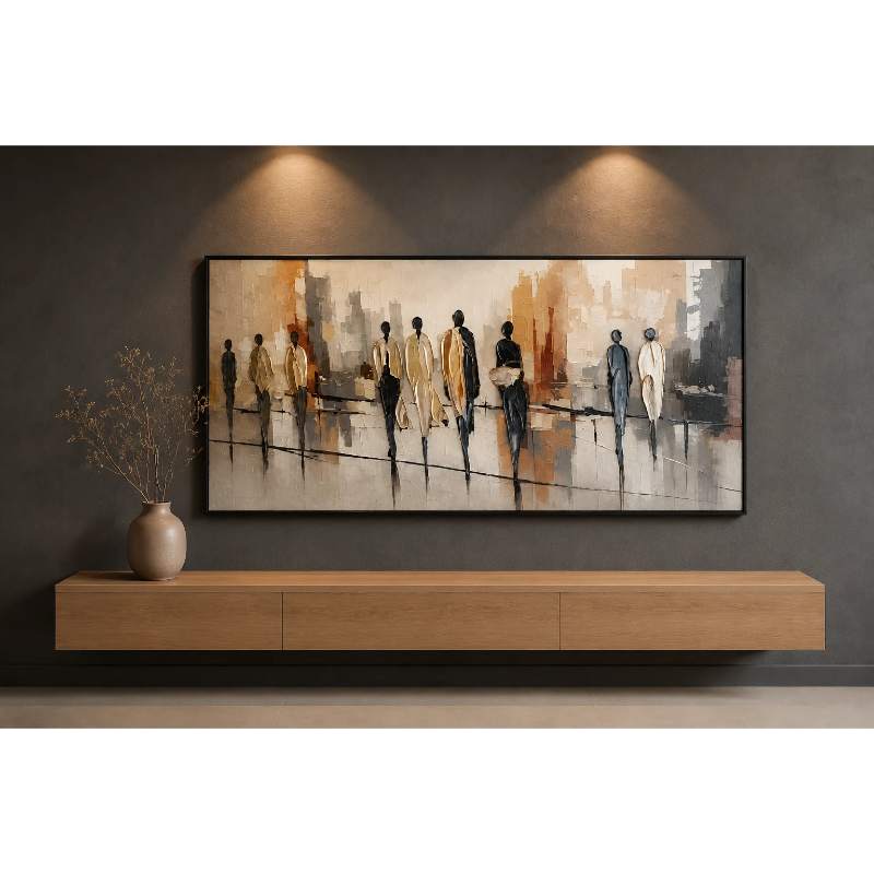 تابلو گروه پیاده‌روی برجسته سایز 140 × 80