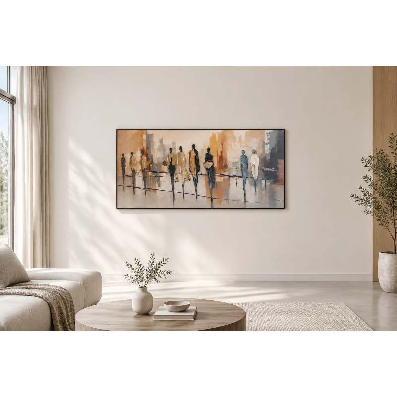 تابلو گروه پیاده‌روی برجسته سایز 140 × 80
