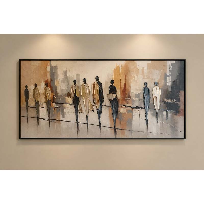 تابلو گروه پیاده‌روی برجسته سایز 140 × 80