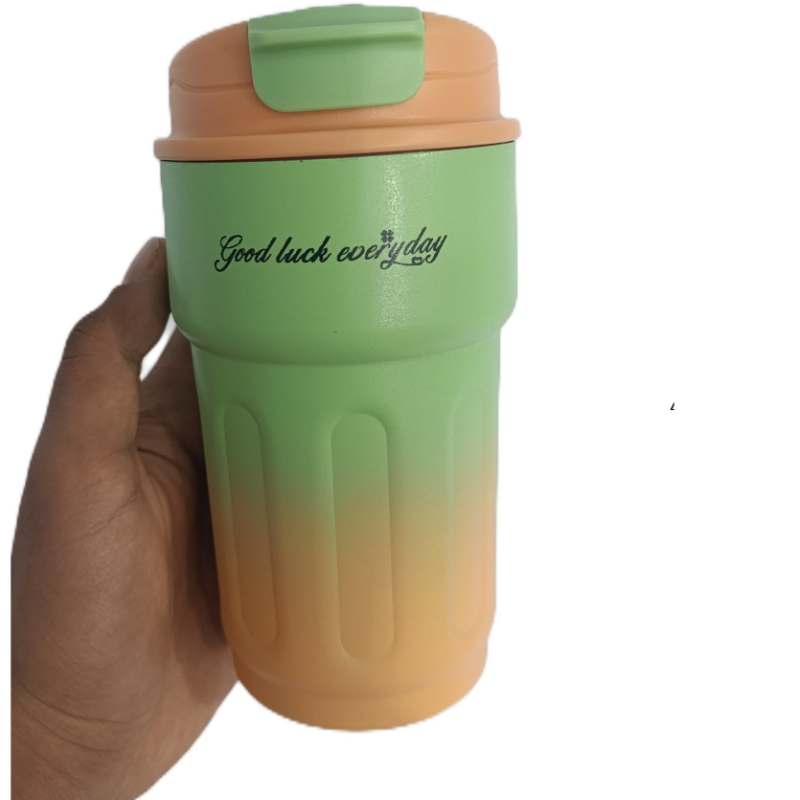 تراول ماگ استیل 500 میلی‌لیتر Good Luck Everyday با نمایشگر دما