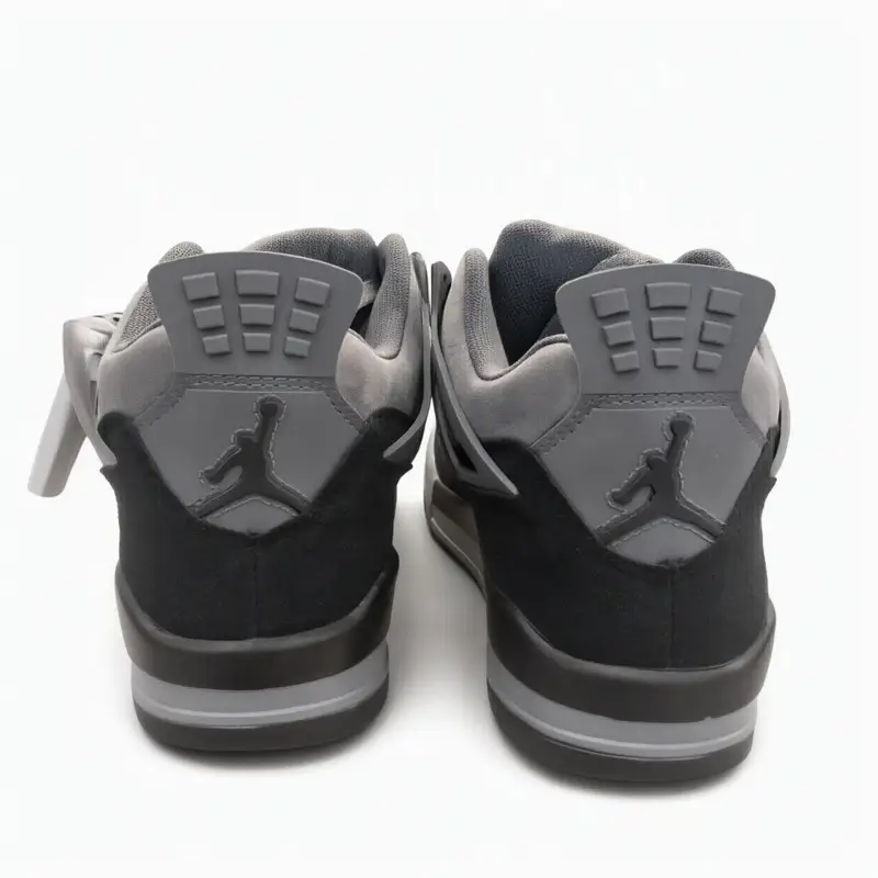 کتونی جردن 4 ساقدار طوسی مشکی Nike Air Jordan 4