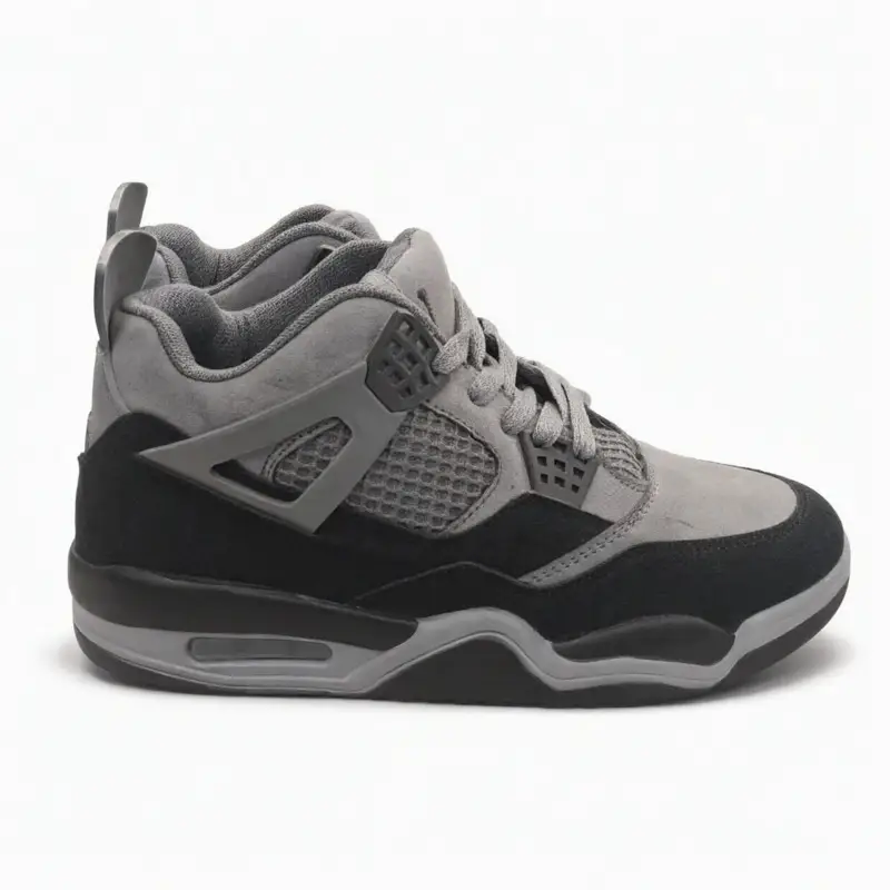 کتونی جردن 4 ساقدار طوسی مشکی Nike Air Jordan 4