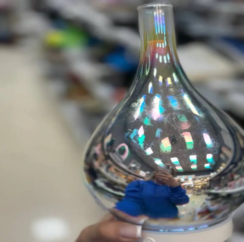 دستگاه بخور سرد و خوشبوکننده هوای کیهان  USB شیشه‌ای سه‌بعدی با 7 رنگ LED | برند Abledance