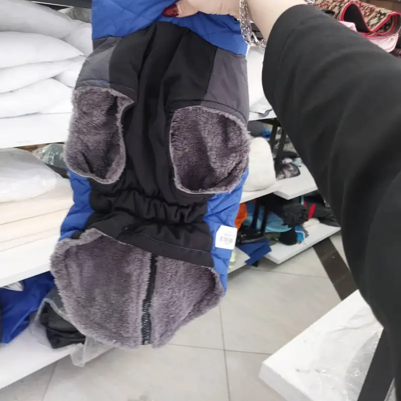 کاپشن ضدآب و گرم سگ‌های کوچک و گربه JoyDaog مدل آبی - مناسب برای زمستان و برف، سایز medium/Small