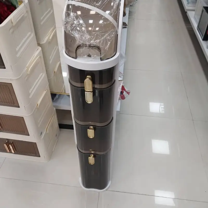 کمد باریک و چرخ دار 4 طبقه حمام LTIGOAW طراحی جمع و جور یک عددی