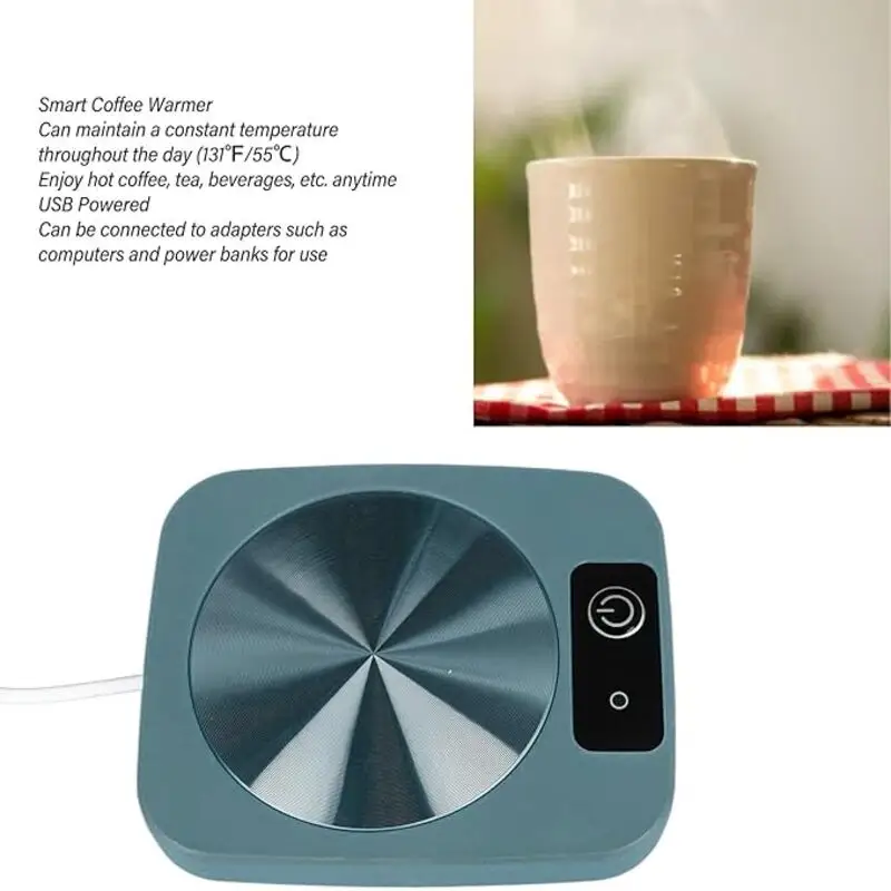 گرم‌کننده ماگ هوشمند قابل حمل Beufee – گرم نگهدارنده نوشیدنی با دمای ثابت و اتصال USB برای منزل، دفتر و سفر