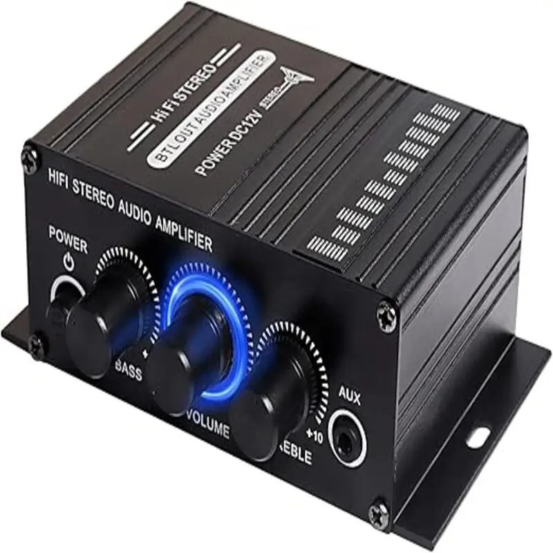 تقویت‌کننده صدای استریو خودرو 12 ولت XMSJSIY با کیفیت Hi-Fi – دو کاناله، مناسب بلندگو، CD، DVD و MP3 خودرو