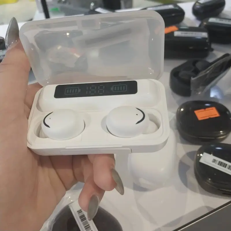 ایرپاد بی‌سیم با بلوتوث 5.3، ضدآب IP7، میکروفون داخلی، نمایشگر LED و 120 ساعت پخش – مناسب ورزش و مکالمه