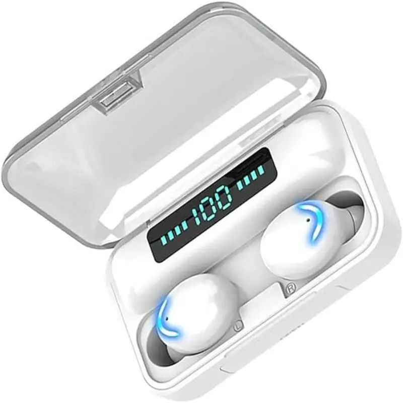 ایرپاد بی‌سیم با بلوتوث 5.3، ضدآب IP7، میکروفون داخلی، نمایشگر LED و 120 ساعت پخش – مناسب ورزش و مکالمه