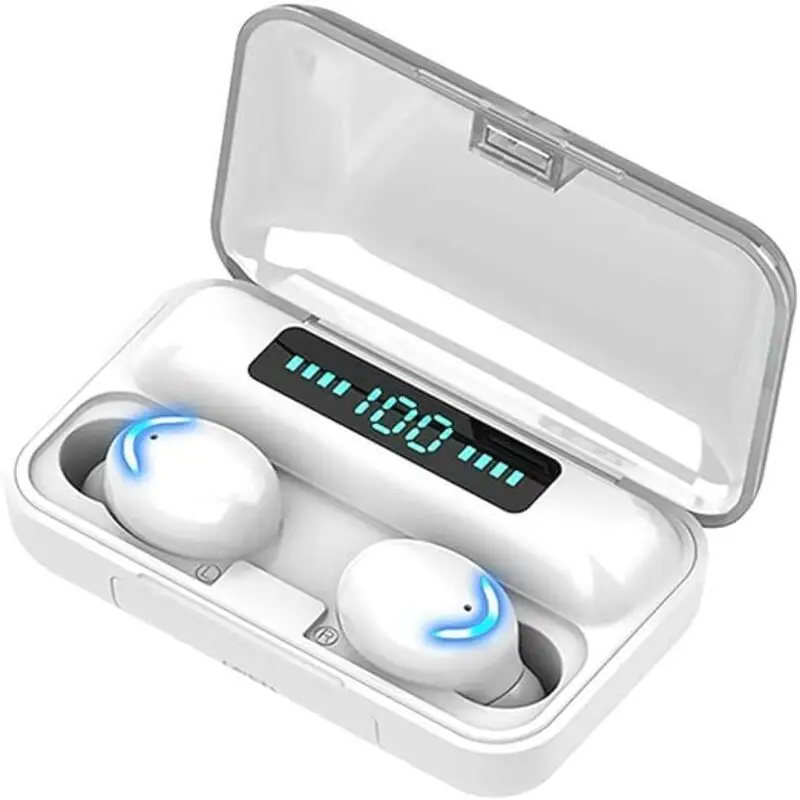 ایرپاد بی‌سیم با بلوتوث 5.3، ضدآب IP7، میکروفون داخلی، نمایشگر LED و 120 ساعت پخش – مناسب ورزش و مکالمه