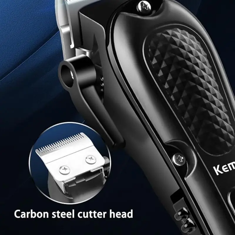 ماشین اصلاح حرفه‌ای KEMEI KM-1071 – قابل استفاده به صورت بی‌سیم و با سیم، مناسب اصلاح موی سر و صورت مردانه