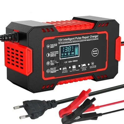شارژر هوشمند 12 ولت 6 آمپر با نمایشگر LCD و قابلیت تعمیر باتری خودرو و موتورسیکلت | AGM، GEL، Deep Cycle