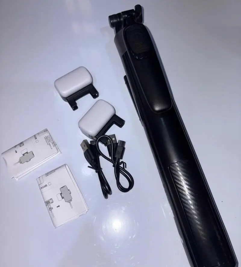 سه پایه عکاسی و منوپاد حرفه‌ای همراه رینگ لایت کوچک C2 | چرخش 360 درجه و ارتفاع قابل تنظیم
