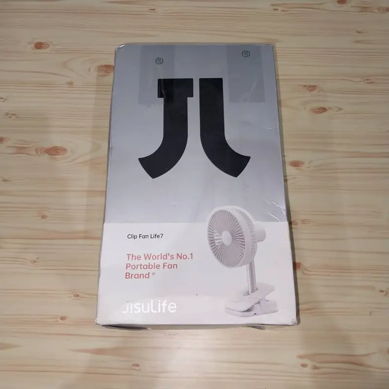 پنکه کلیپسی شارژی JISULIFE با باتری 8000mAh | پنکه قابل حمل نوسانی USB با 4 سرعت و تایمر خاموشی