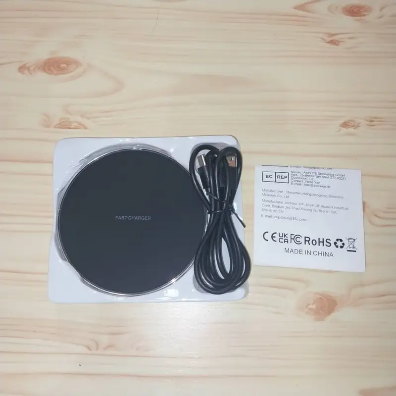 شارژر وایرلس 20 وات PDKUAI – شارژ سریع بی‌سیم برای iPhone 17/16/15/14/13/12، سامسونگ Galaxy S25/S24/S23 و ایرپادها – پد نازک و سبک با پورت USB-C
