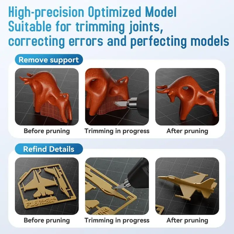 چاقوی برش اولتراسونیک | ابزار حرفه‌ای برش پلاستیک، ماکت، رزین و ABS