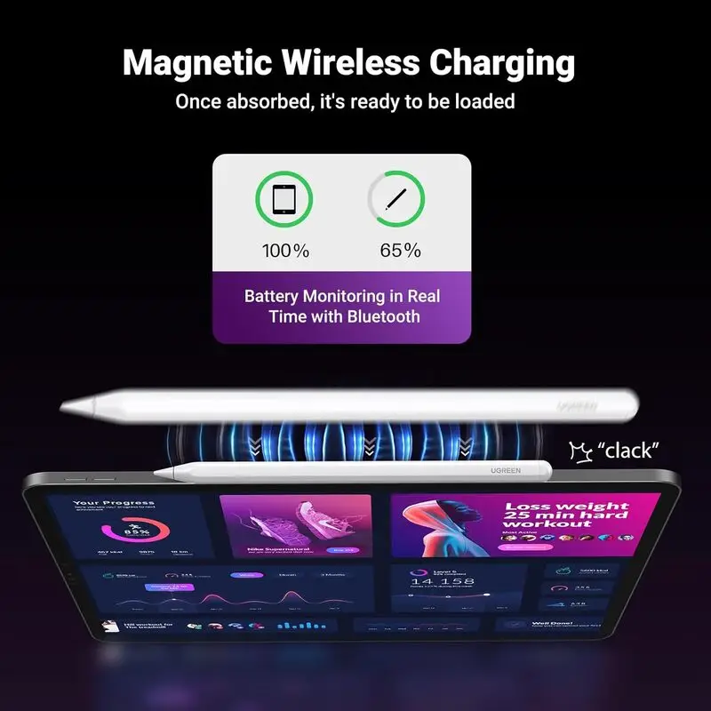 قلم لمسی UGREEN Pencil نسل دوم مخصوص iPad | شارژ مغناطیسی، Palm Rejection