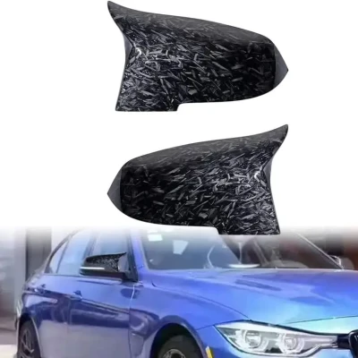 درپوش آینه بغل کربن فورج BMW (LHD) | کاور اسپرت و لوکس برای تیونینگ بدنه (یک جفت)