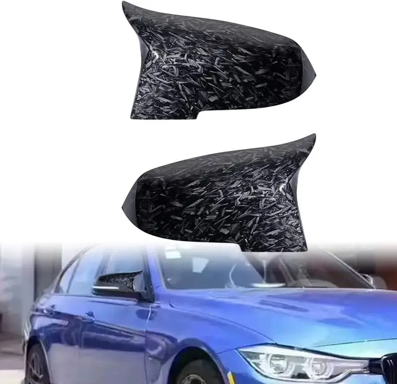 درپوش آینه بغل کربن فورج BMW (LHD) | کاور اسپرت و لوکس برای تیونینگ بدنه (یک جفت)
