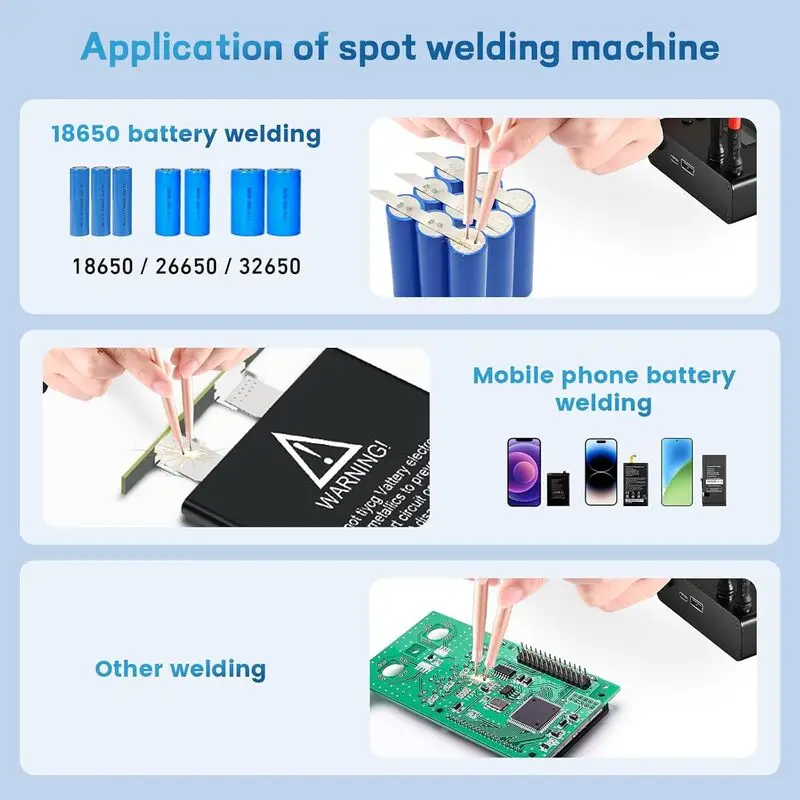 مینی دستگاه جوش نقطه‌ای 70 دنده Ovshnrr | پرتابل،باتریMAH 10000 ، نمایشگر LCD و پاوربانک