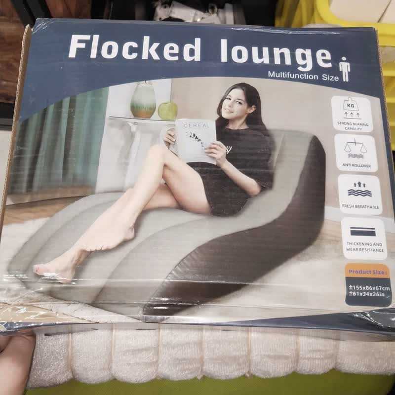 کاناپه بادی تک نفره Flocked lounge