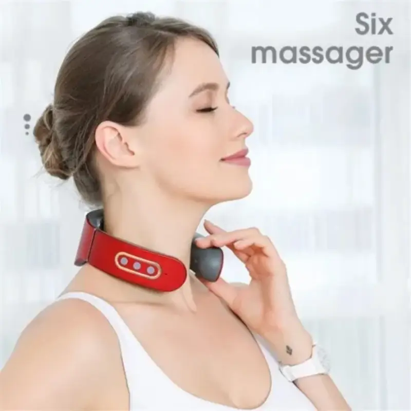 ماساژور هوشمند گردن با گرمایش 6  حالت و 9 سطح شدت، فناوری EMS، طراحی بی‌سیم و قابل حملJT-808– مناسب برای خانه، محل کار و سفر زرافه