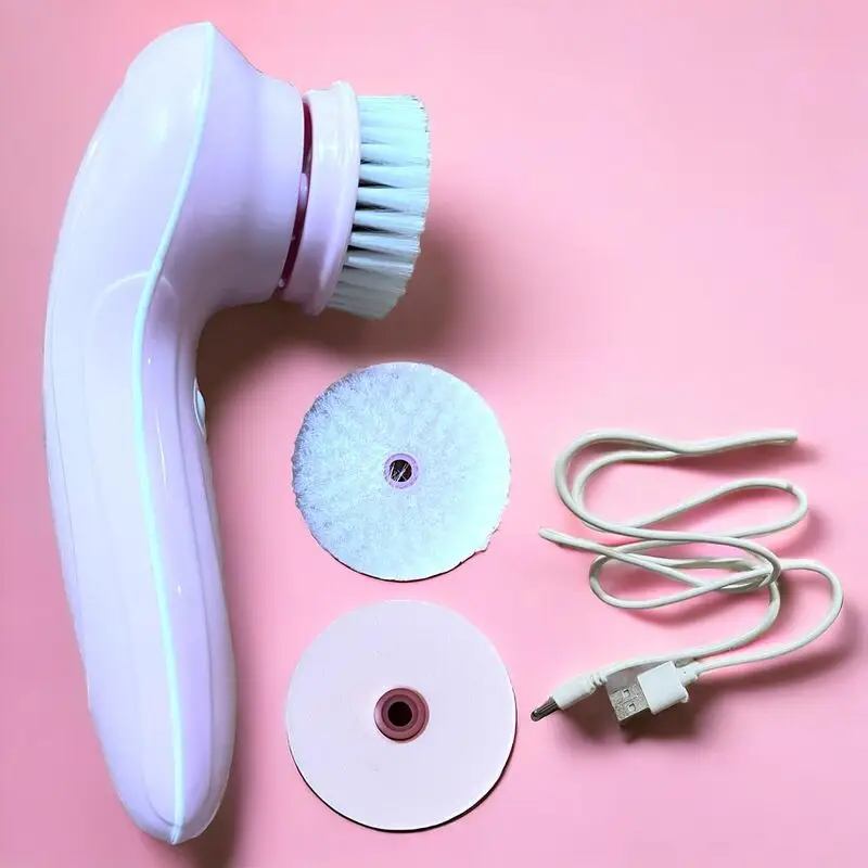 برس برقی پاکسازی صورت آدلا با 3 سری تعویضی مختلف، 2 سرعت تنظیم، ضد آب و قابل شارژ  زرافه